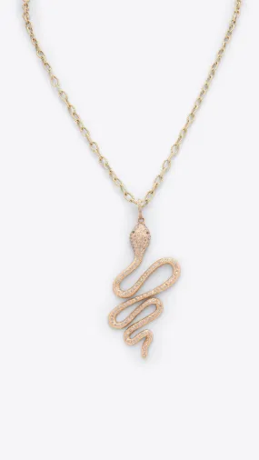 14k Gold Snake Pendant