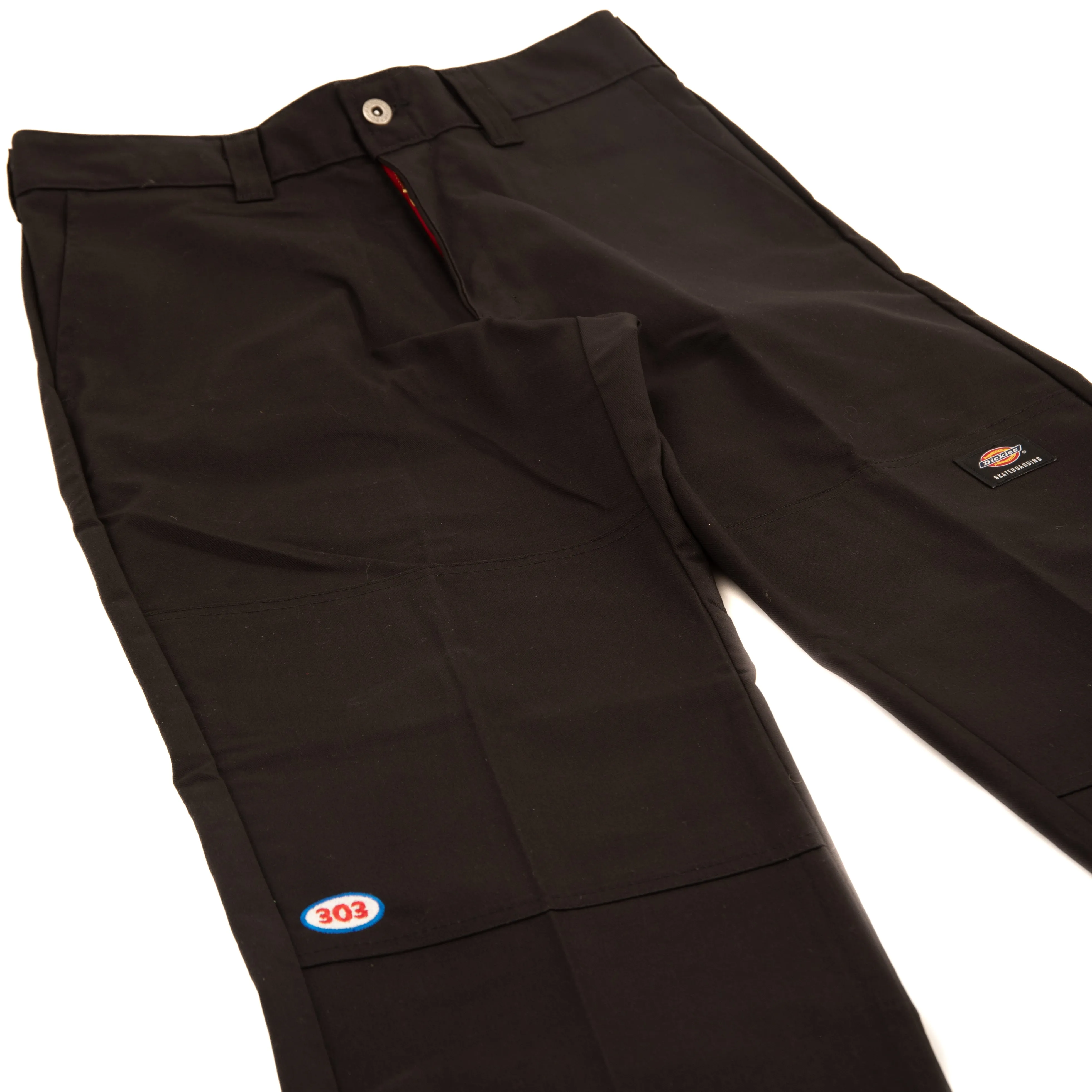 303 Boards - 303 X Dickies Skateboarding Oval Double Knee Pants (Black)