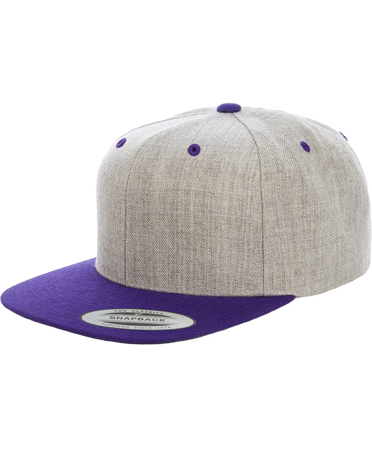 Adult 6-Panel Structured Flat Visor Classic Two-Tone Snapback