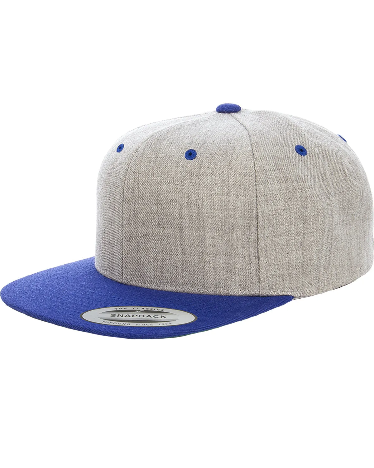 Adult 6-Panel Structured Flat Visor Classic Two-Tone Snapback