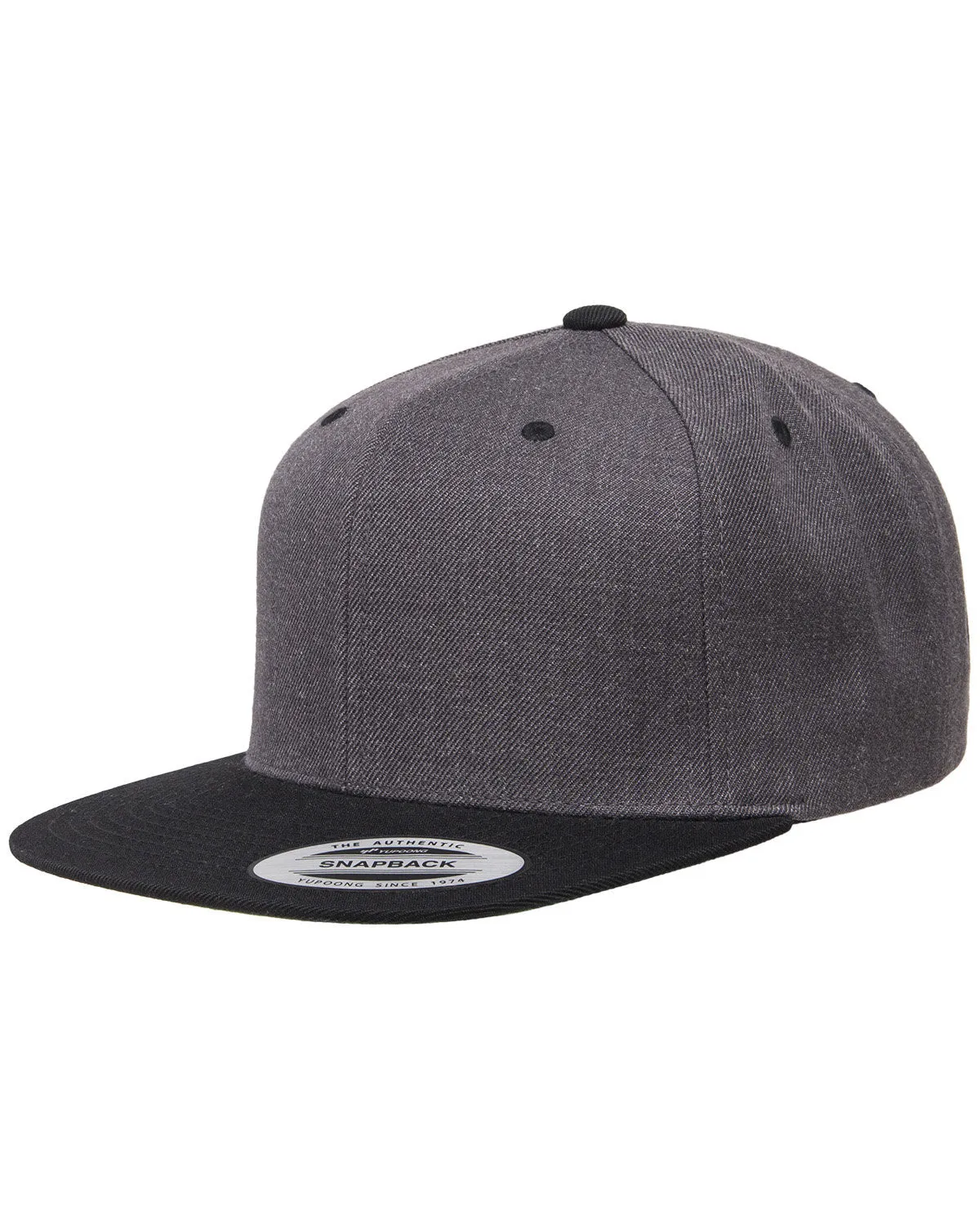 Adult 6-Panel Structured Flat Visor Classic Two-Tone Snapback