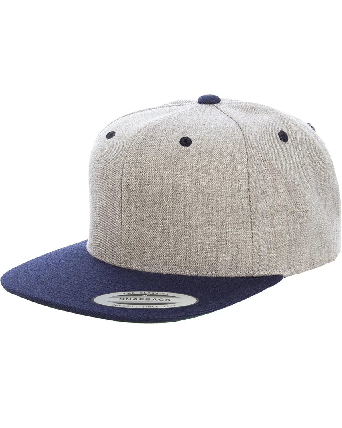 Adult 6-Panel Structured Flat Visor Classic Two-Tone Snapback