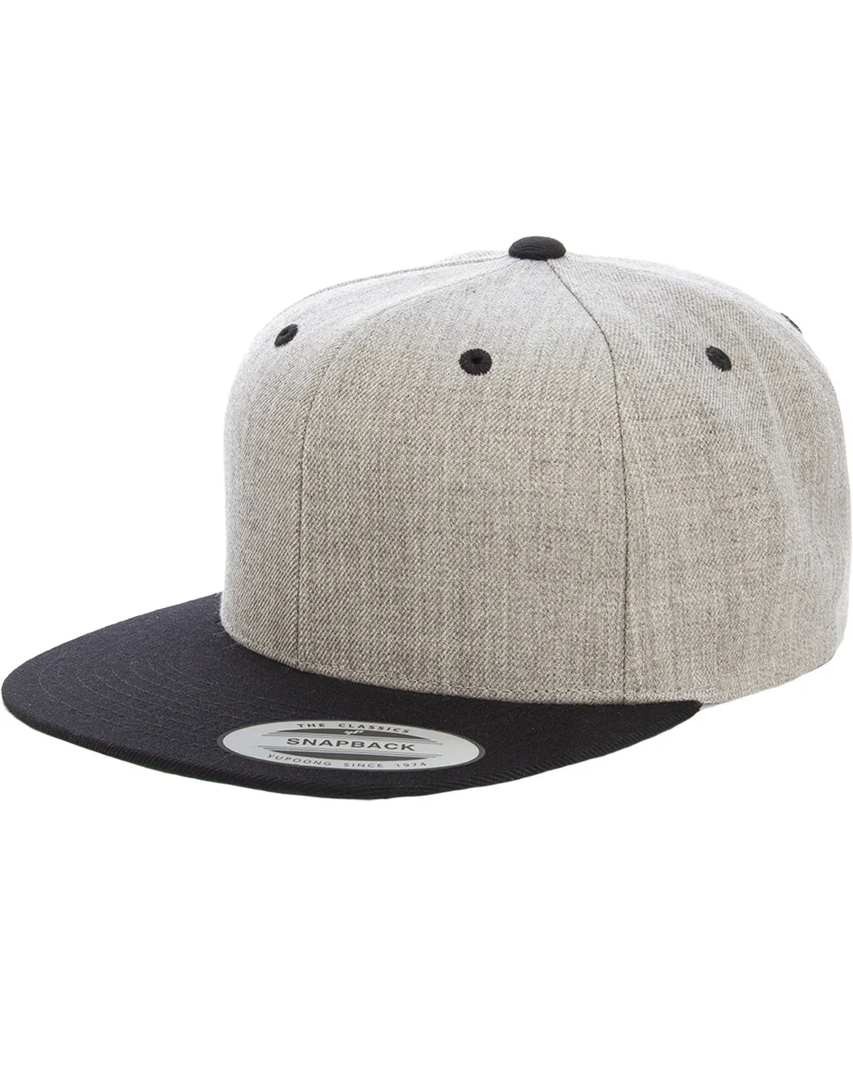 Adult 6-Panel Structured Flat Visor Classic Two-Tone Snapback