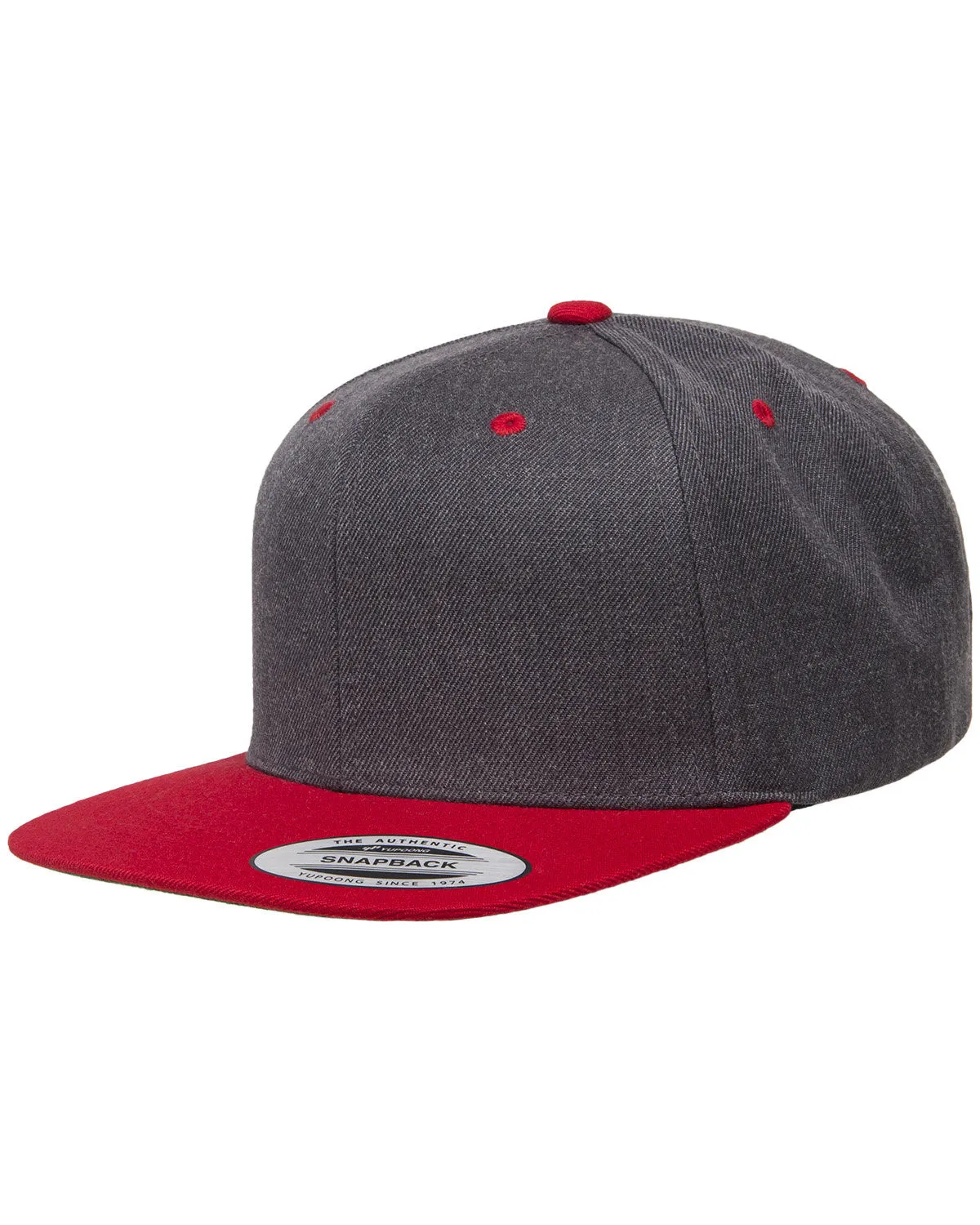 Adult 6-Panel Structured Flat Visor Classic Two-Tone Snapback