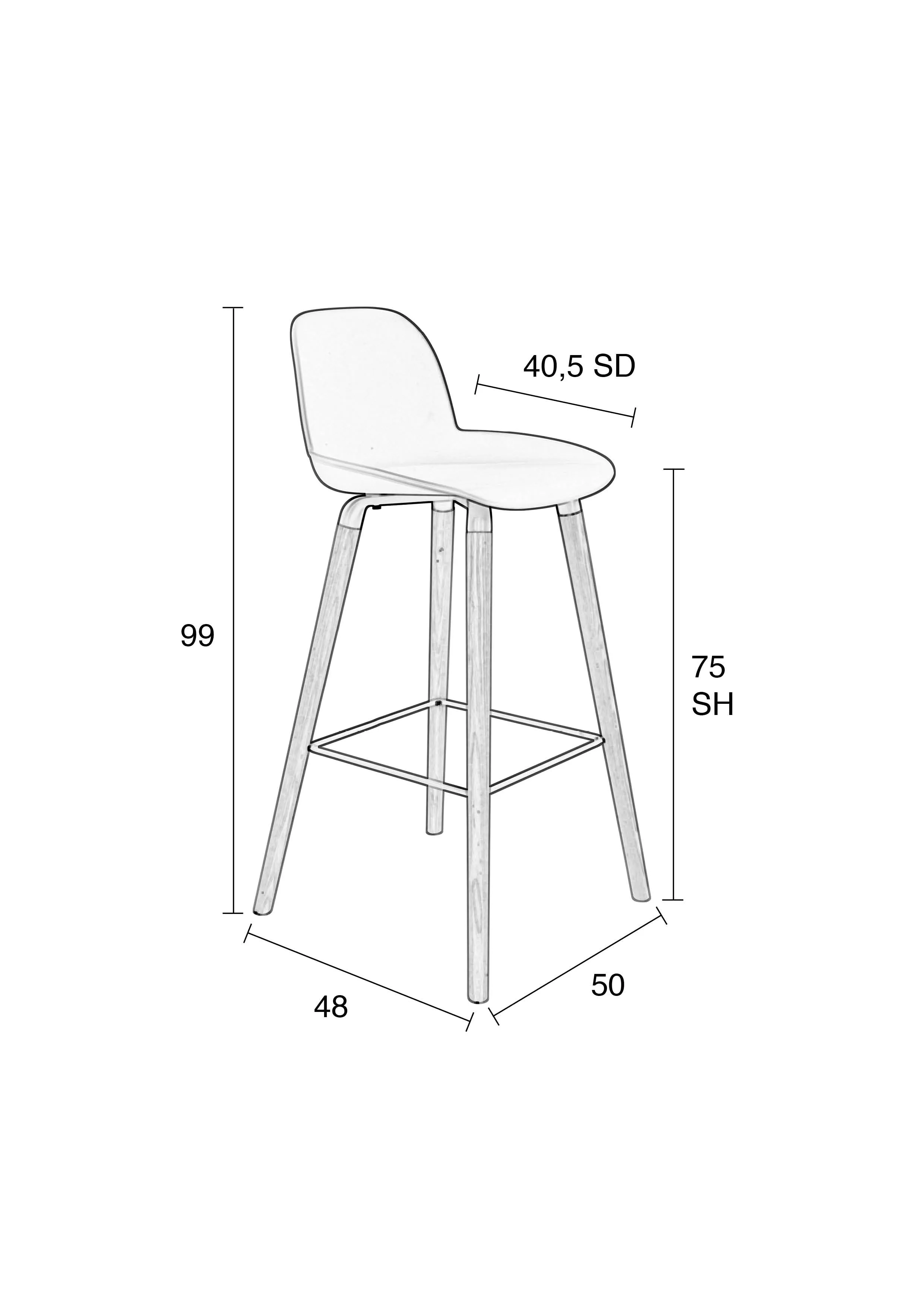 Albert Kuip Bar Stool
