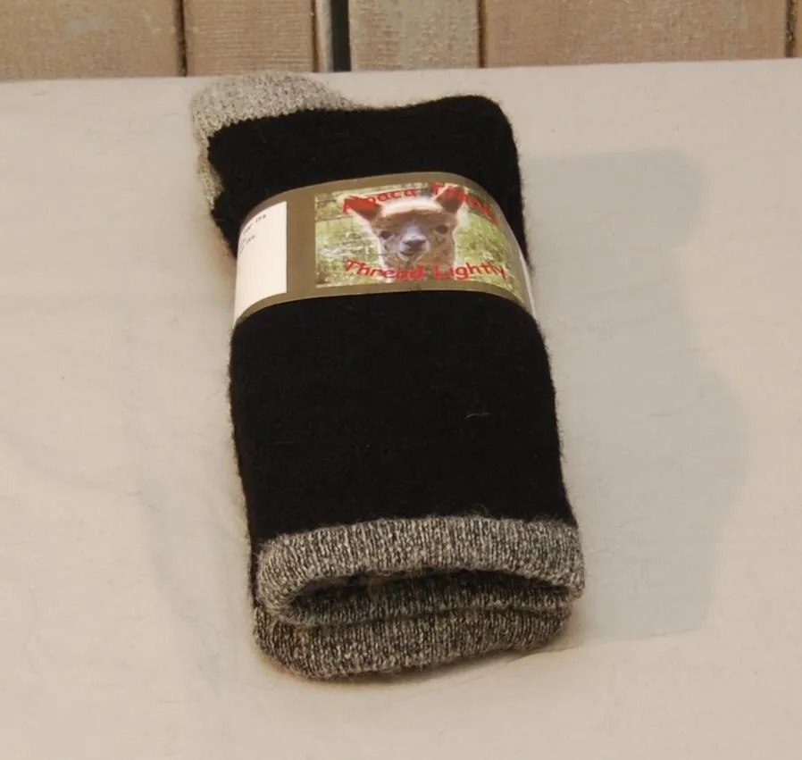 Alpaca Thermal Socks Black