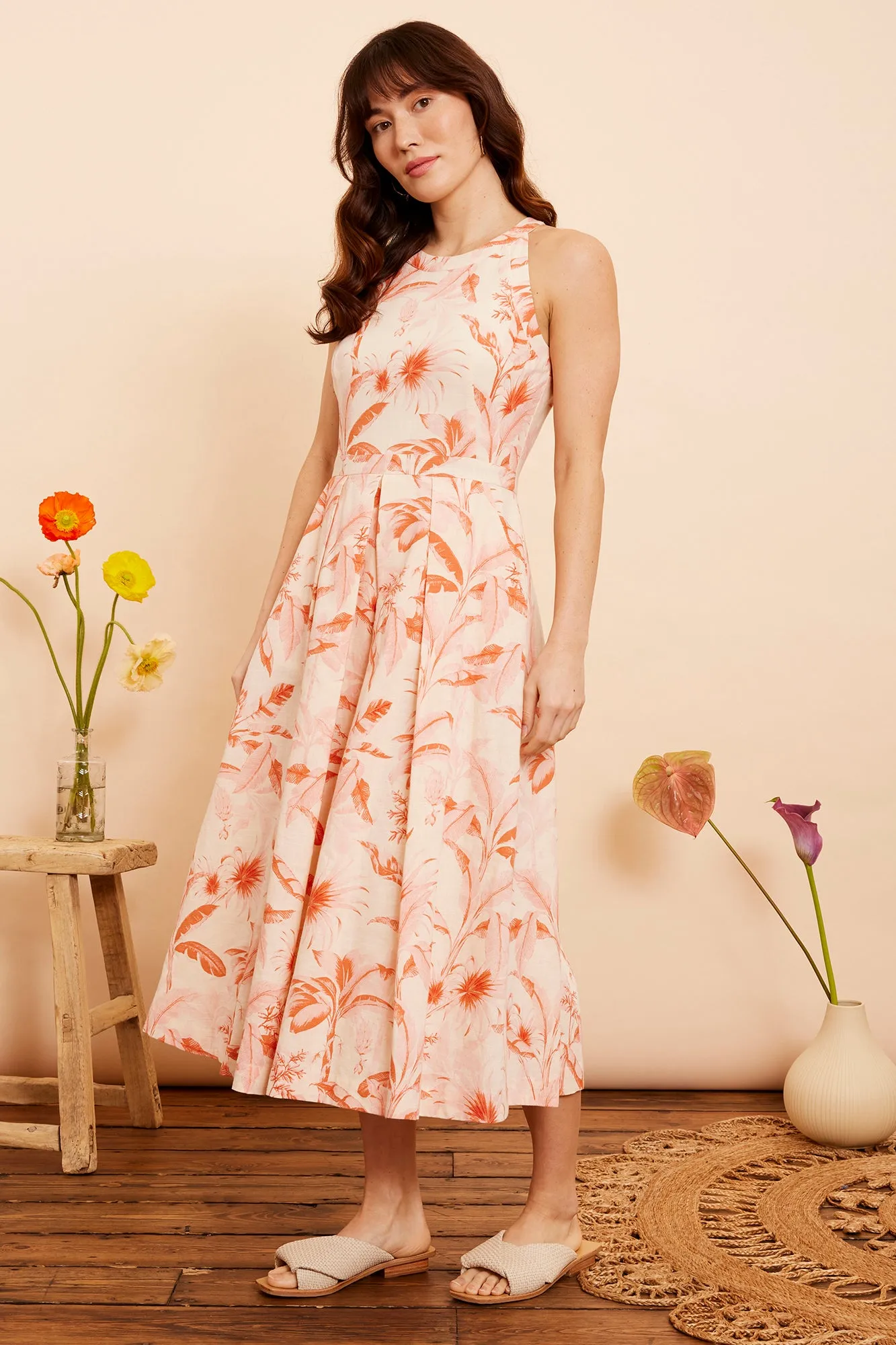 Alyssa Palolem Palm Dress