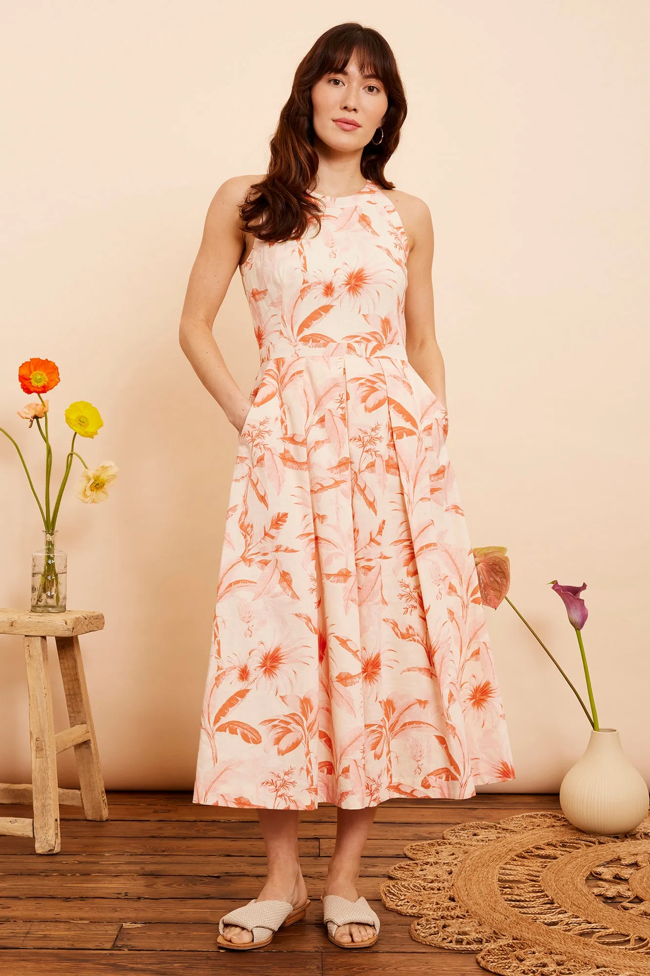 Alyssa Palolem Palm Dress
