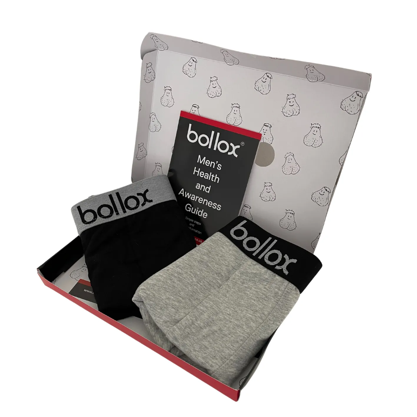 Black & Grey  Duo Tone Set - Men's cotton boxer shorts (2 pack)