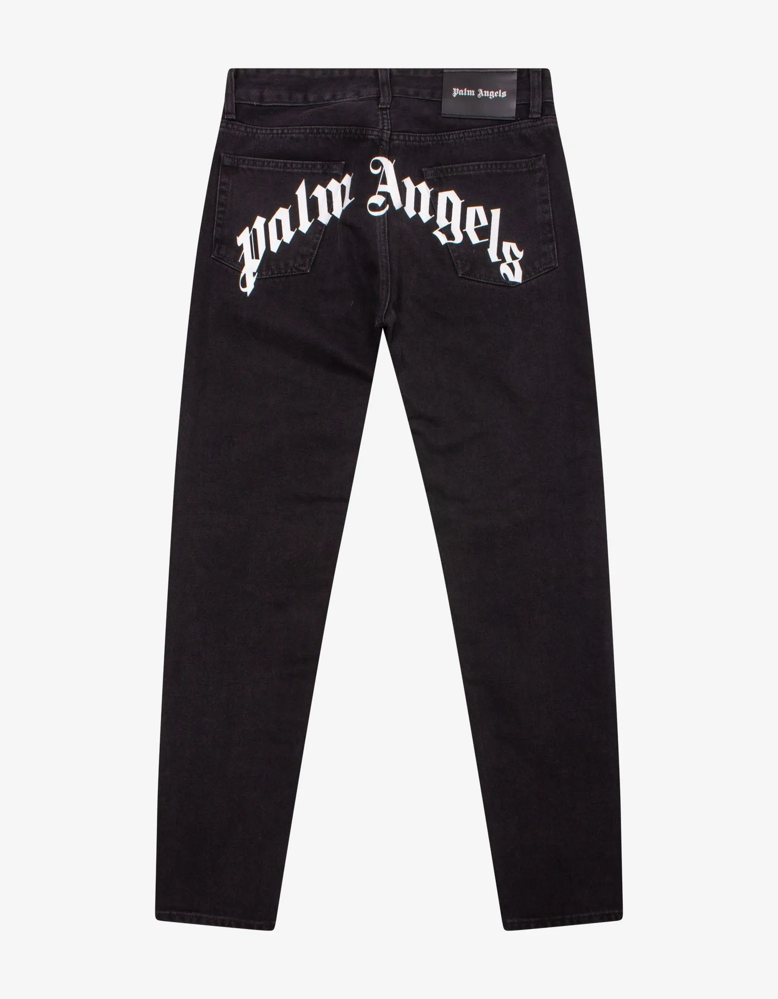 Black Back Logo Print Jeans