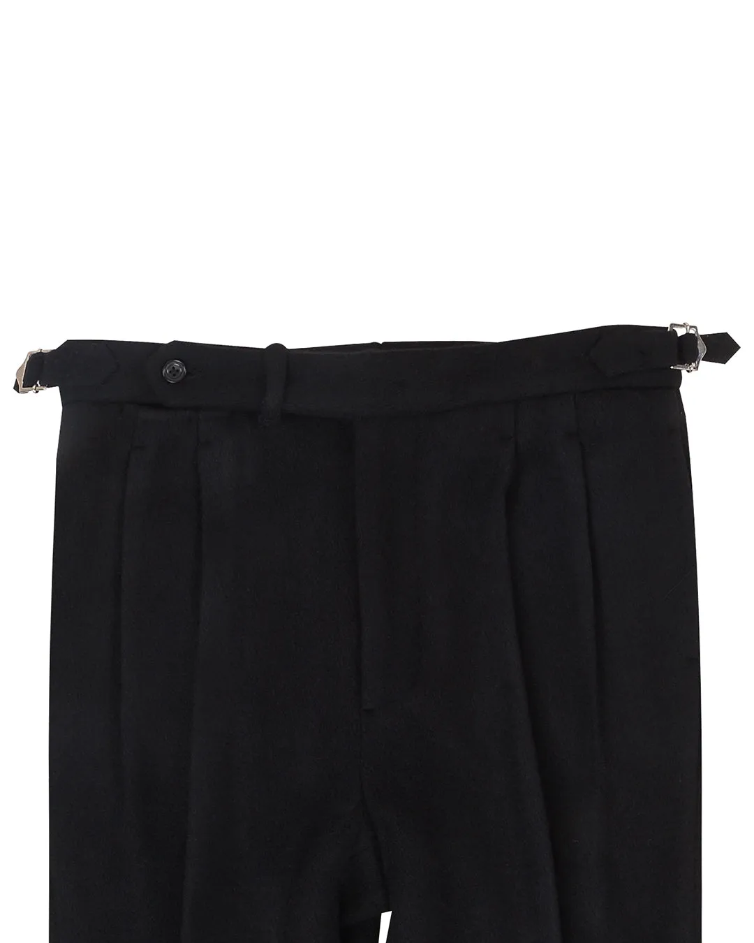 Black wool heavy flannel