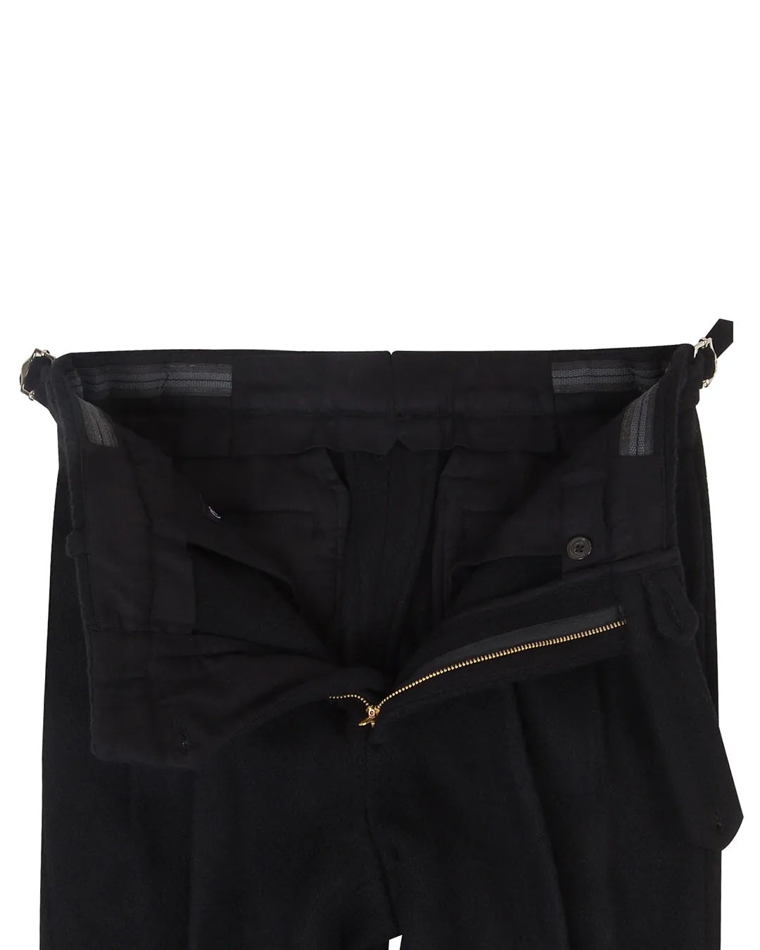 Black wool heavy flannel