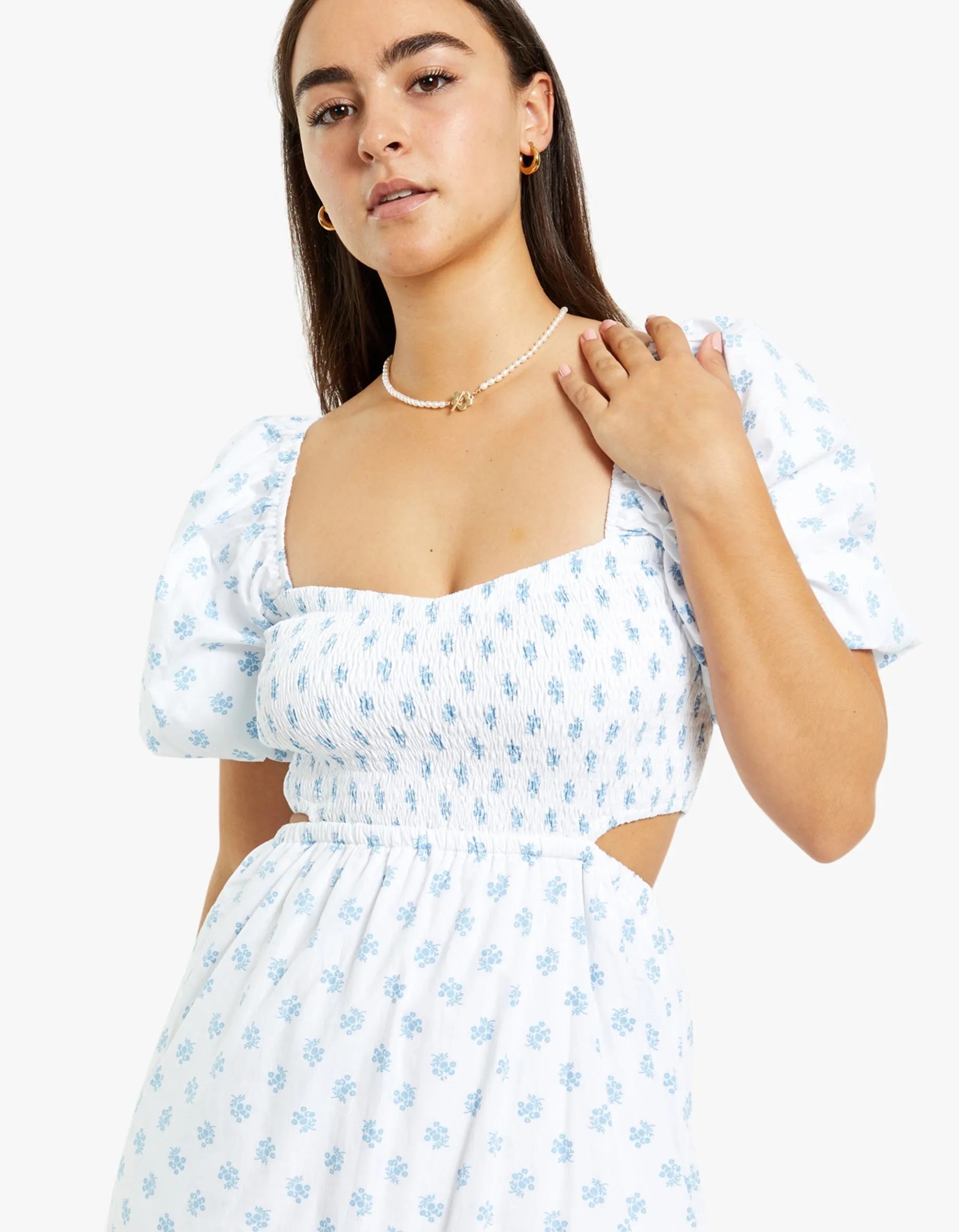 Bloom Midi Dress - Cairo Floral Print Blue