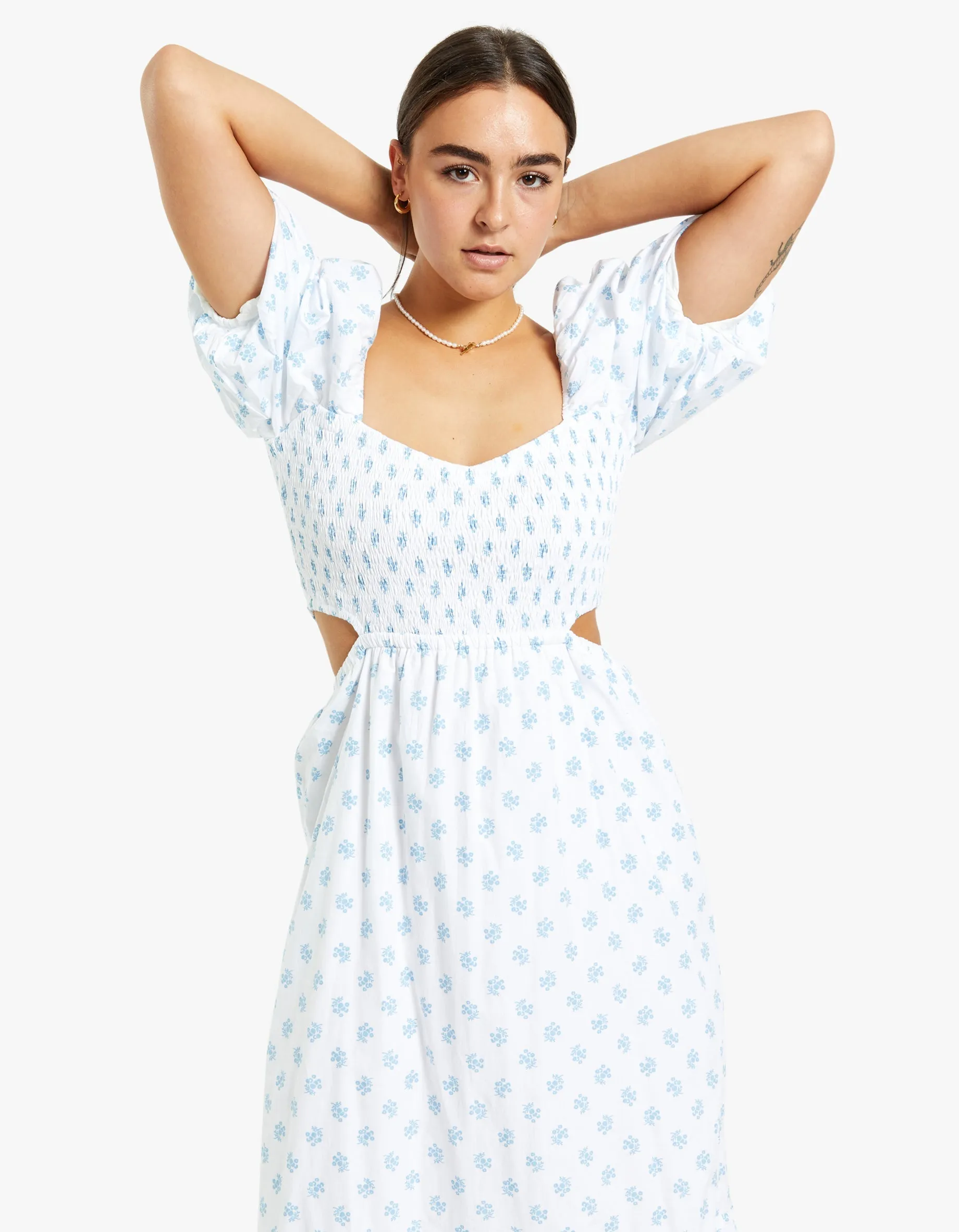 Bloom Midi Dress - Cairo Floral Print Blue