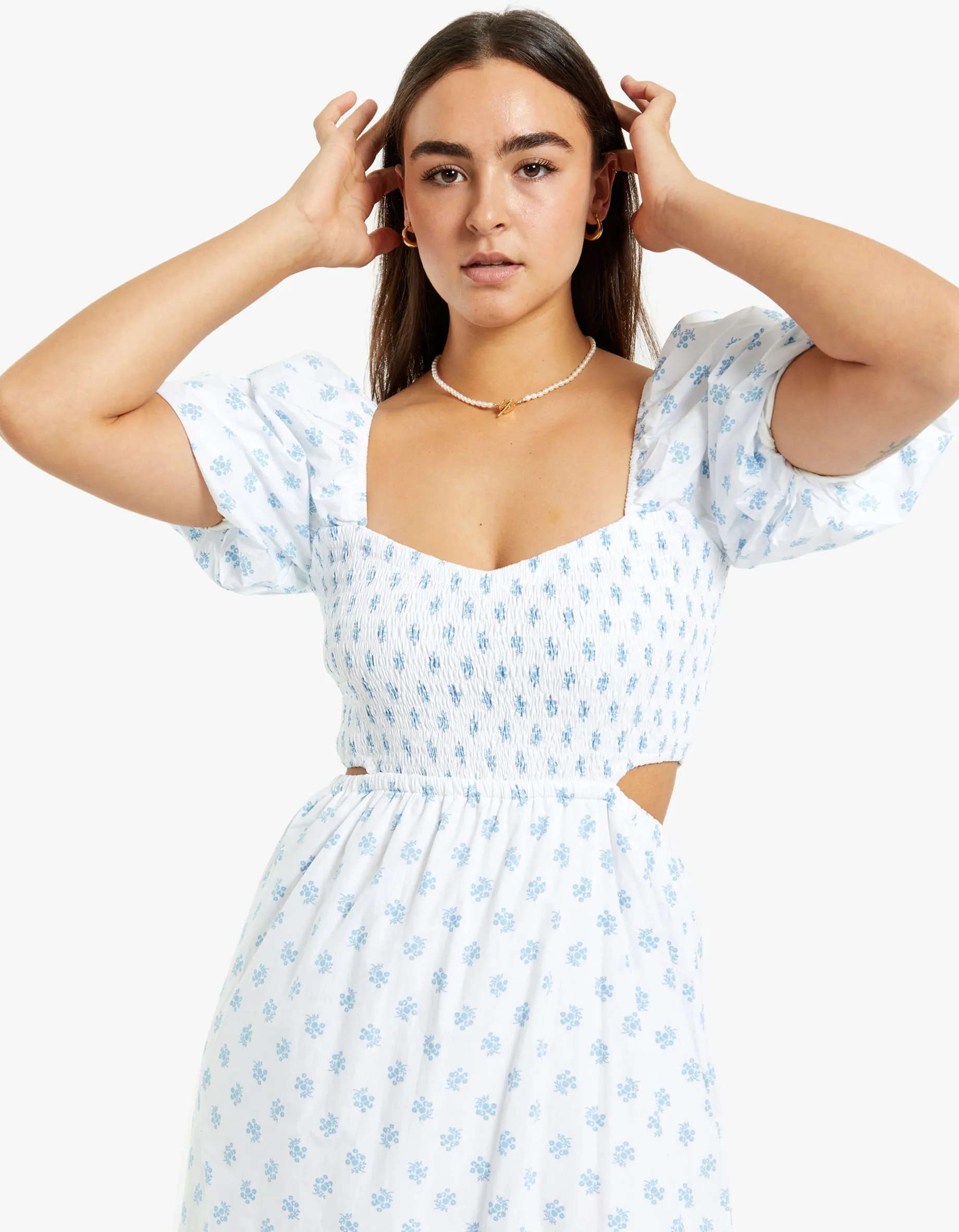 Bloom Midi Dress - Cairo Floral Print Blue