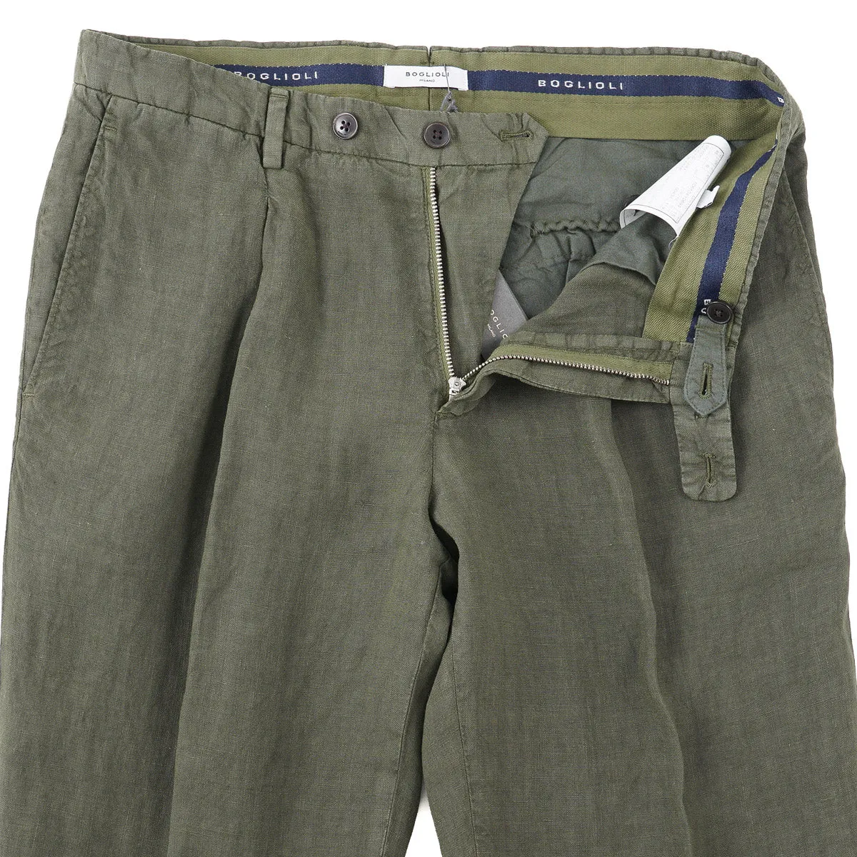 Boglioli Regular-Fit Linen Dress Pants