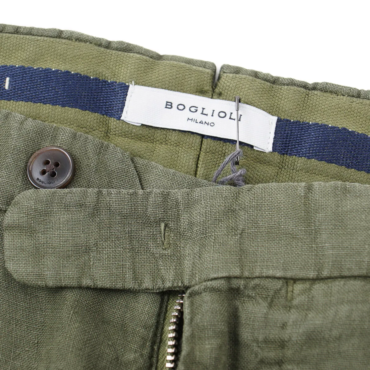 Boglioli Regular-Fit Linen Dress Pants