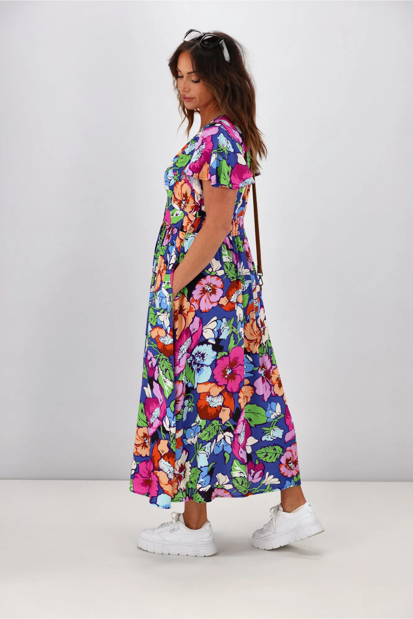 Boho Australia Larry Midi Dress Multi