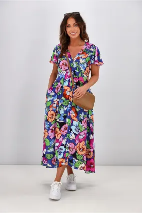 Boho Australia Larry Midi Dress Multi