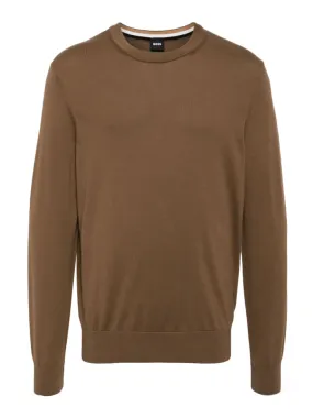 BOSS crew-neck cotton jumper