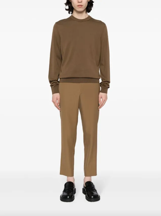 BOSS crew-neck cotton jumper