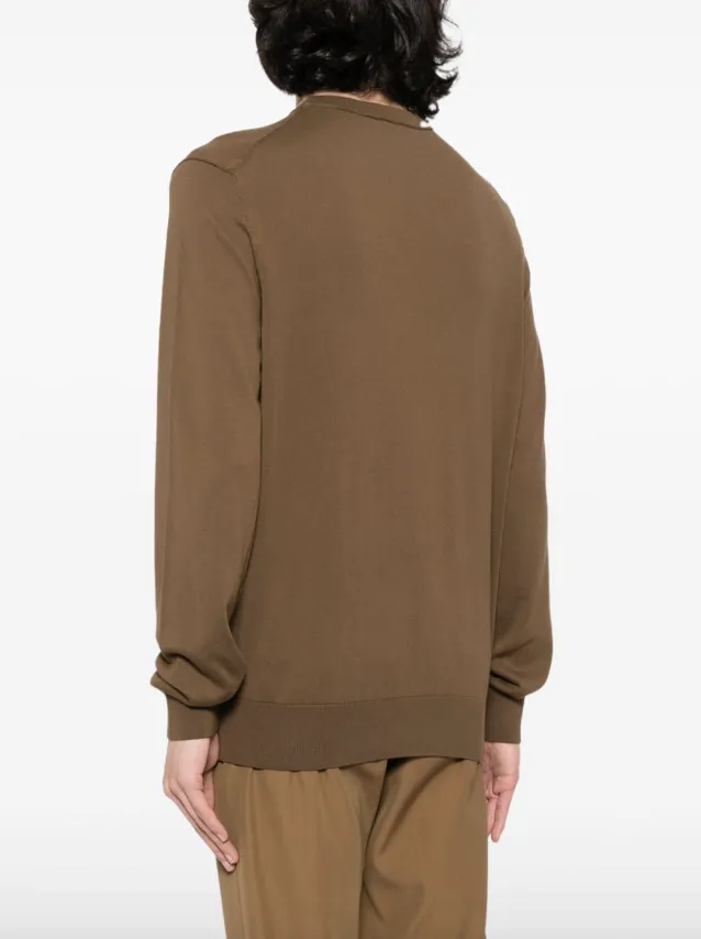 BOSS crew-neck cotton jumper