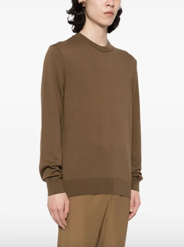 BOSS crew-neck cotton jumper