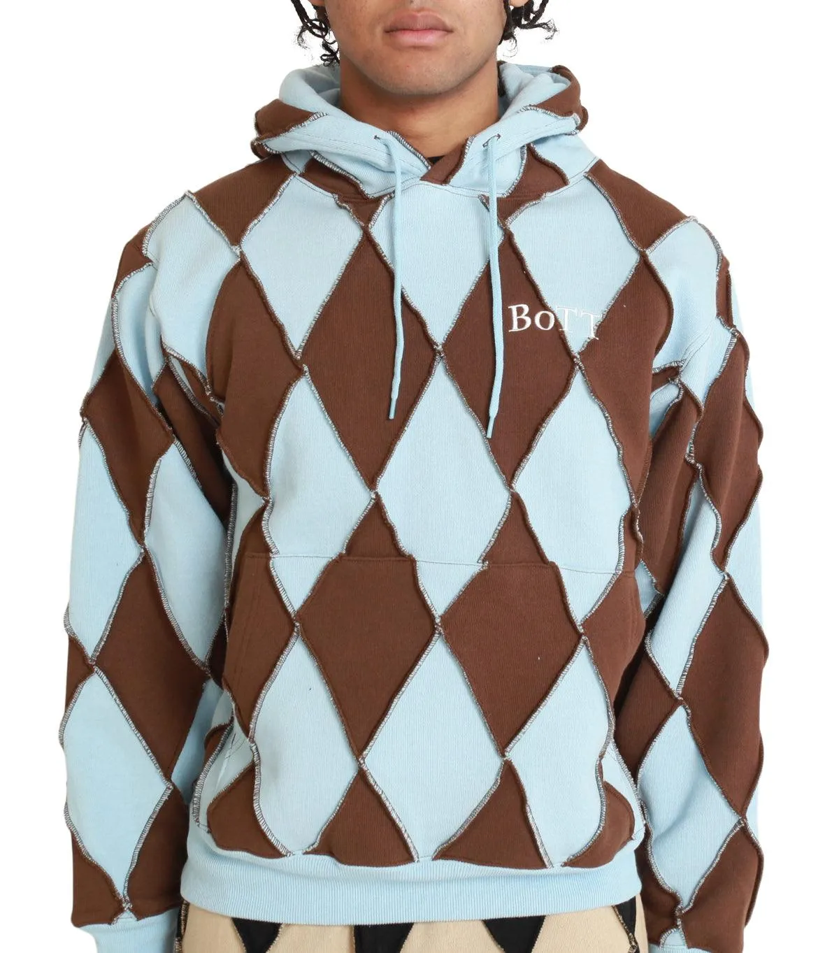 BoTT Patchwork Hoodie Blue