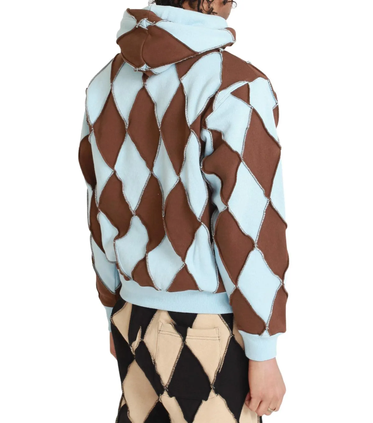 BoTT Patchwork Hoodie Blue