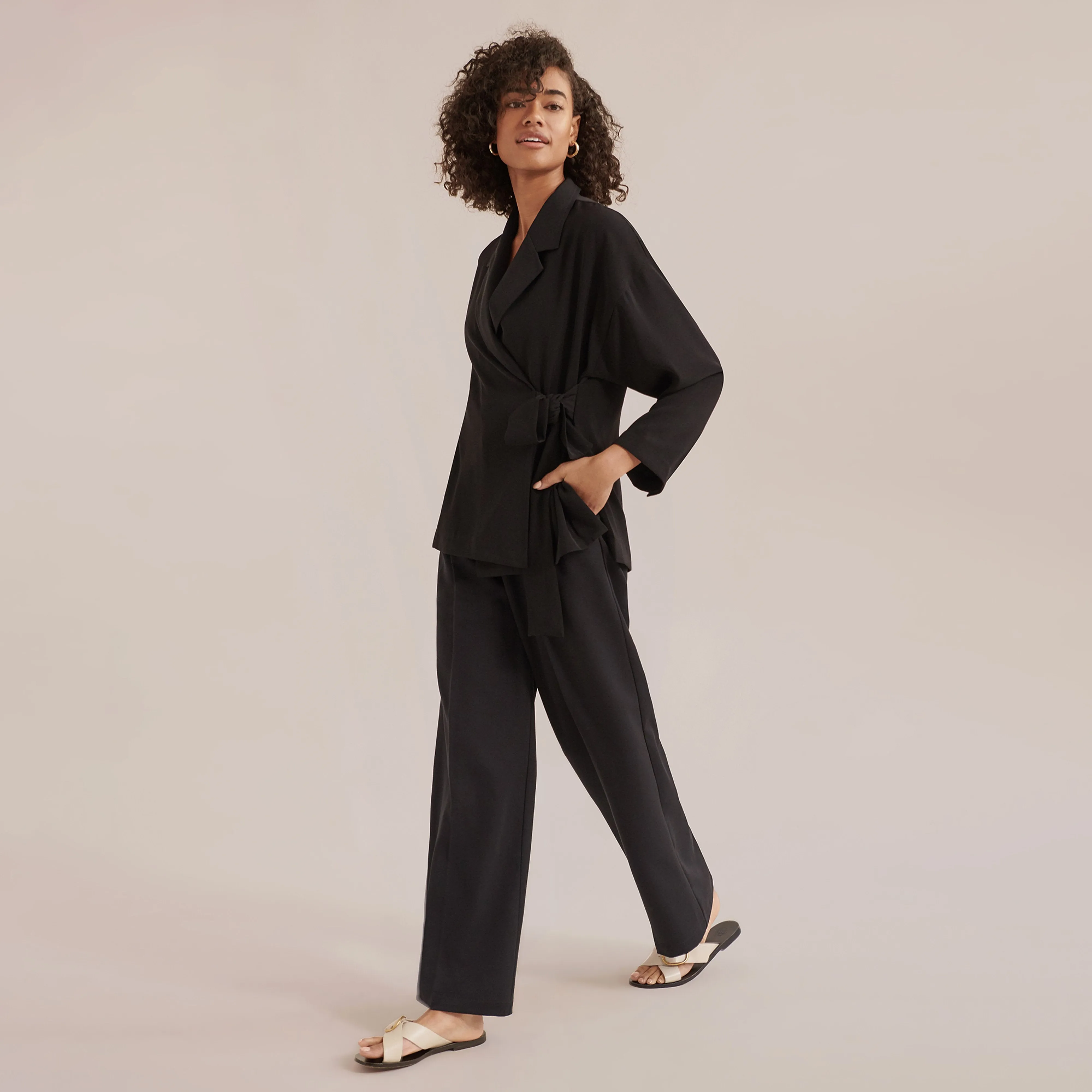 Carmen Tie-Front Wrap Blazer