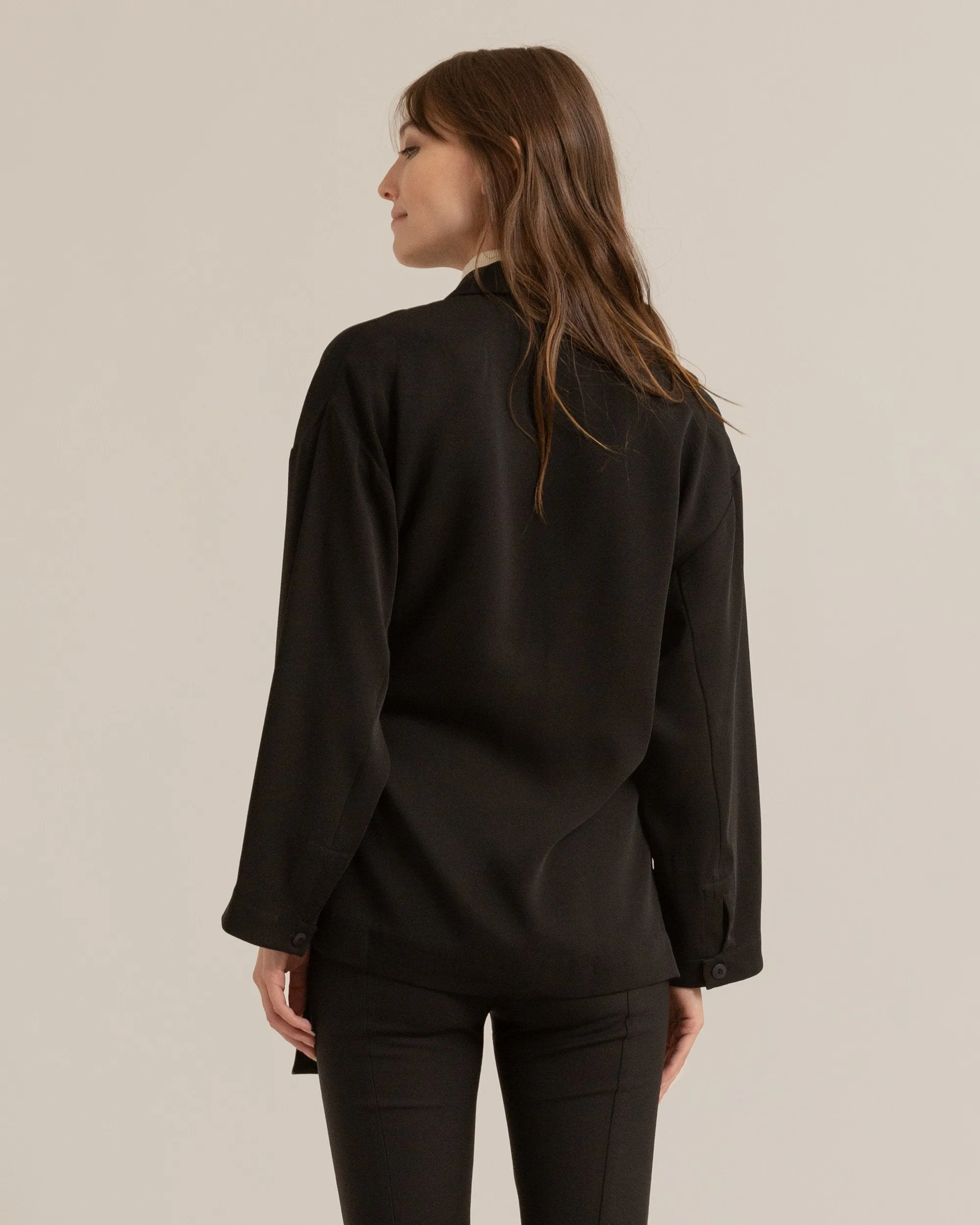Carmen Tie-Front Wrap Blazer