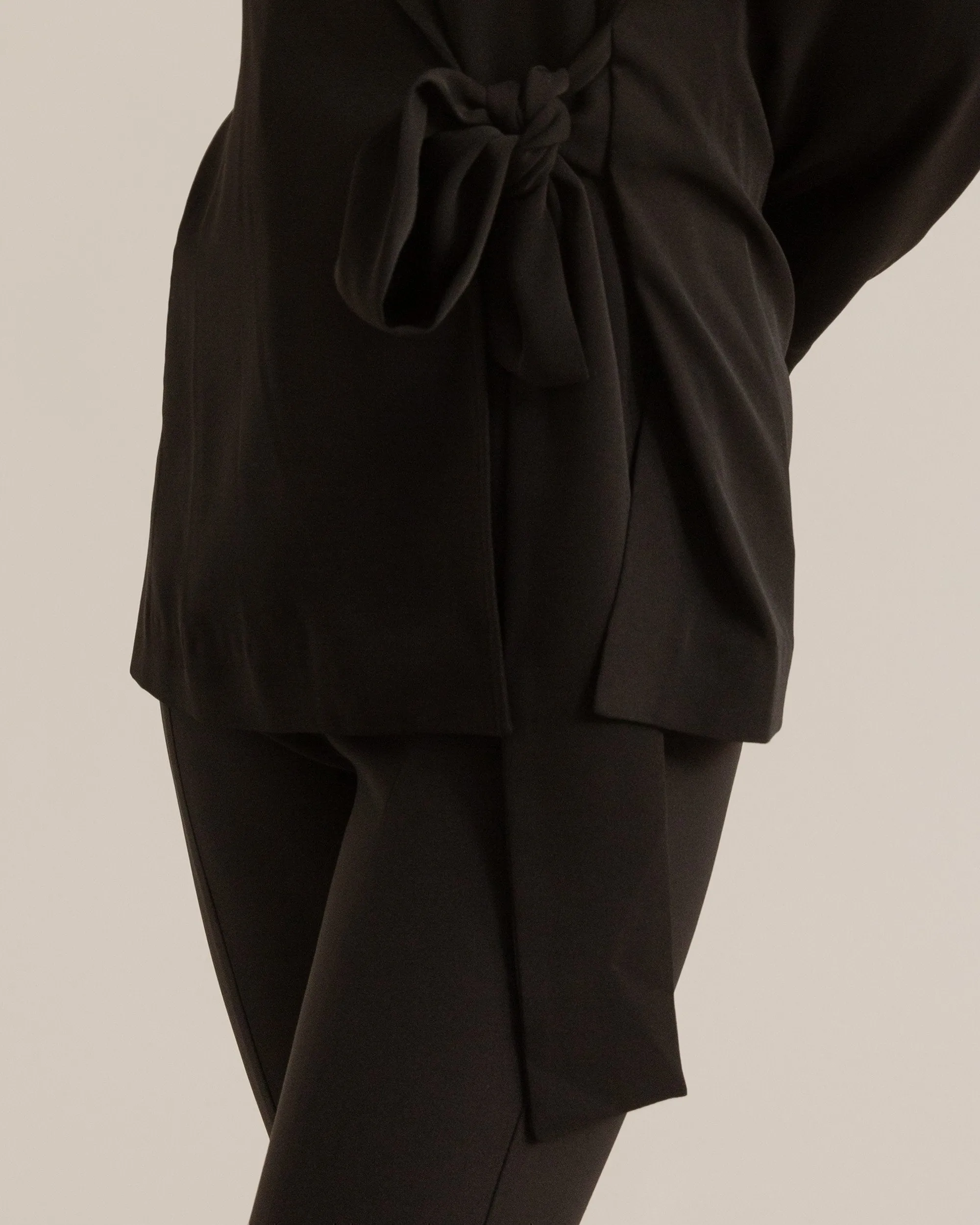 Carmen Tie-Front Wrap Blazer