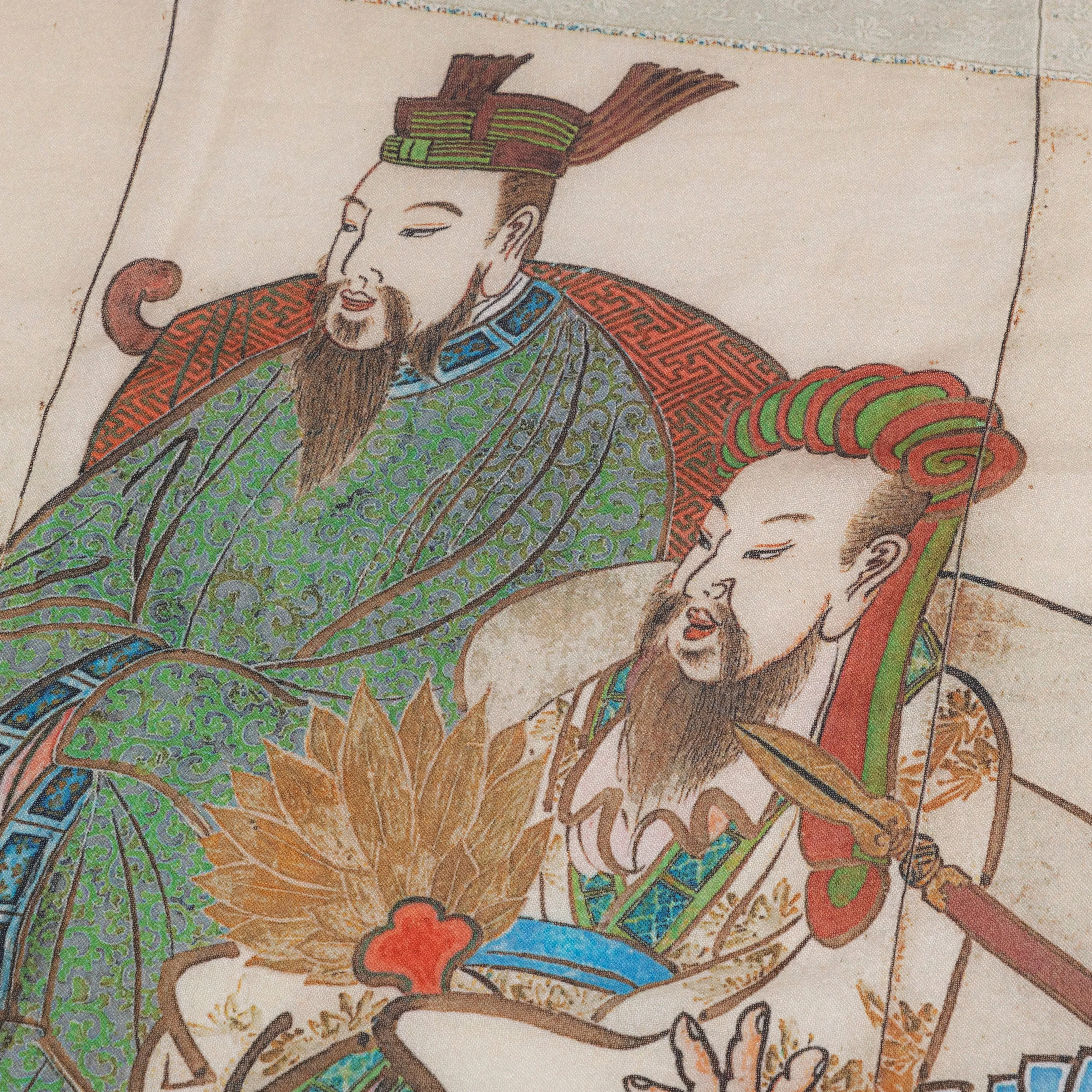 Cashmere/Silk Three Kingdoms Print Scarf