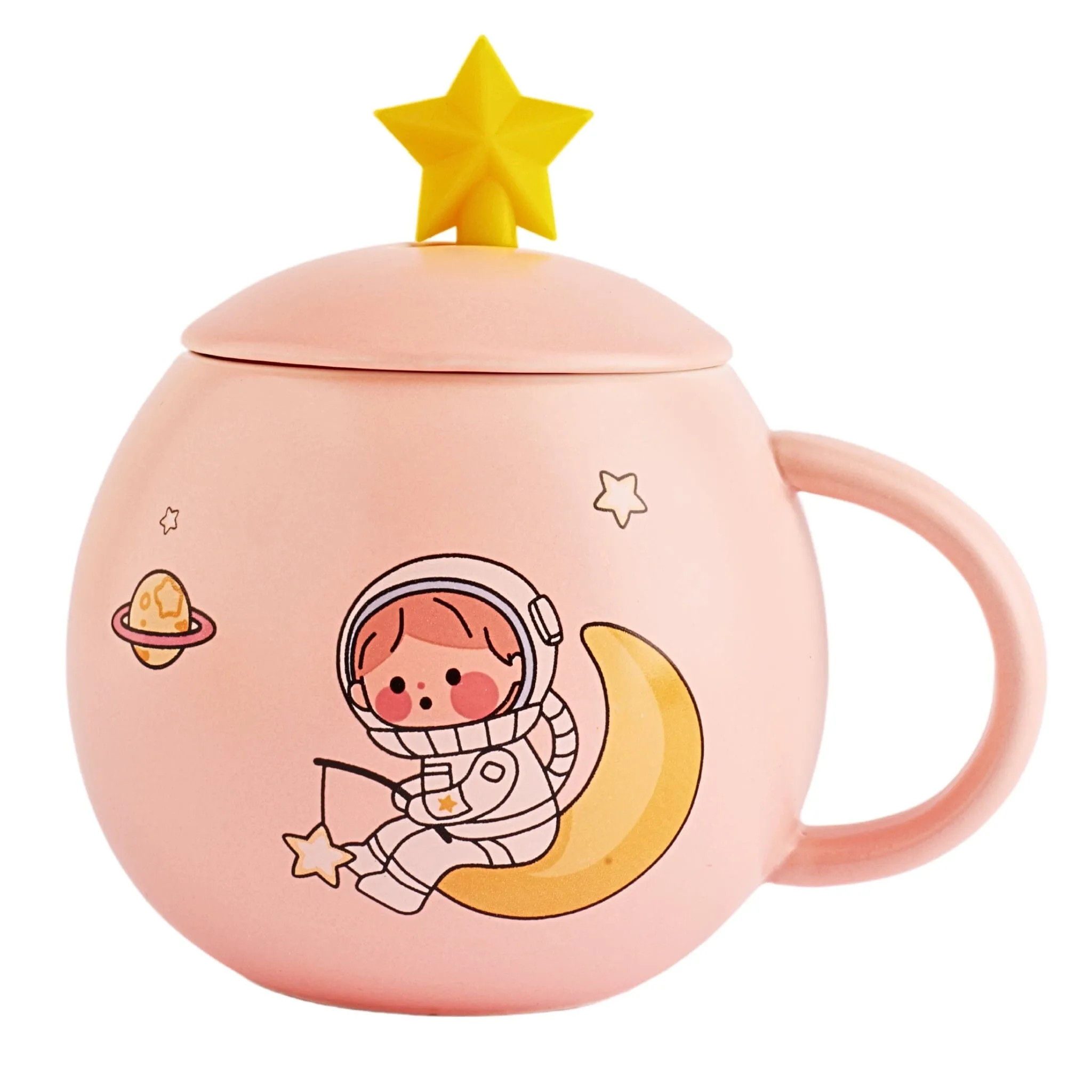 Ceramic Space Mug With Lid