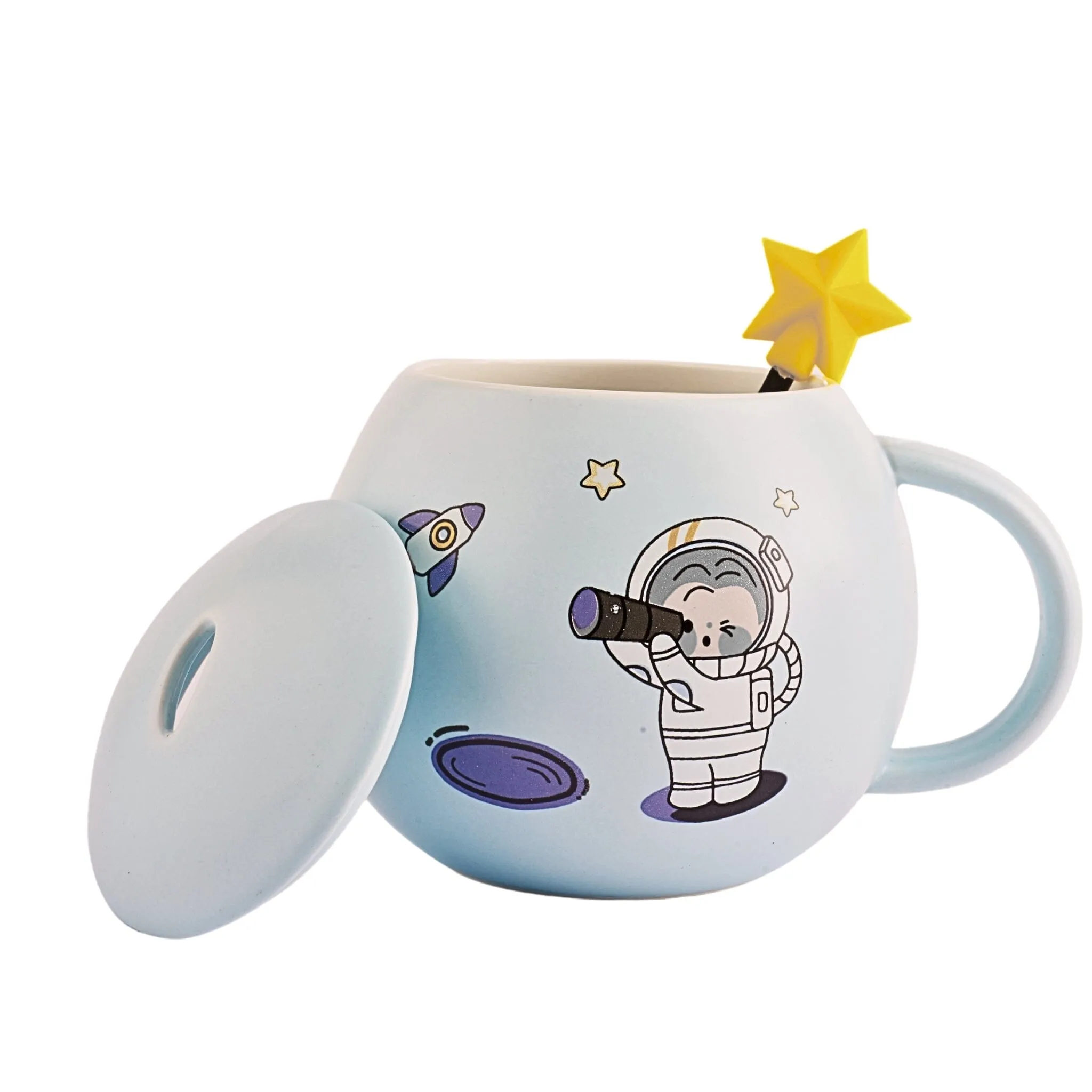 Ceramic Space Mug With Lid