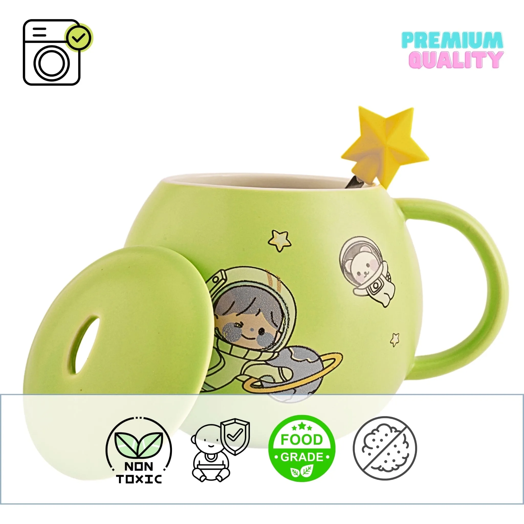 Ceramic Space Mug With Lid