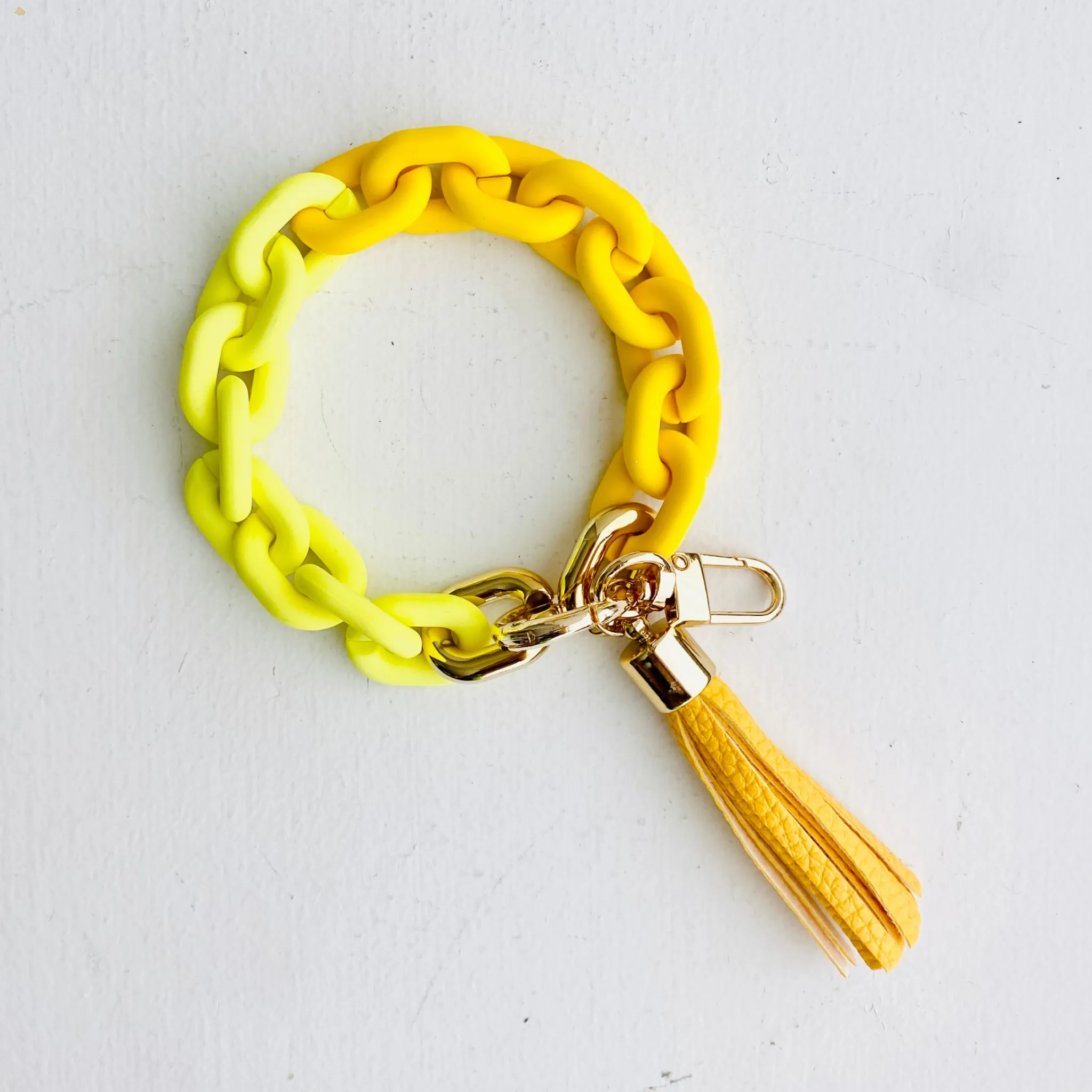 Chain Link Bangle Keychain Pink