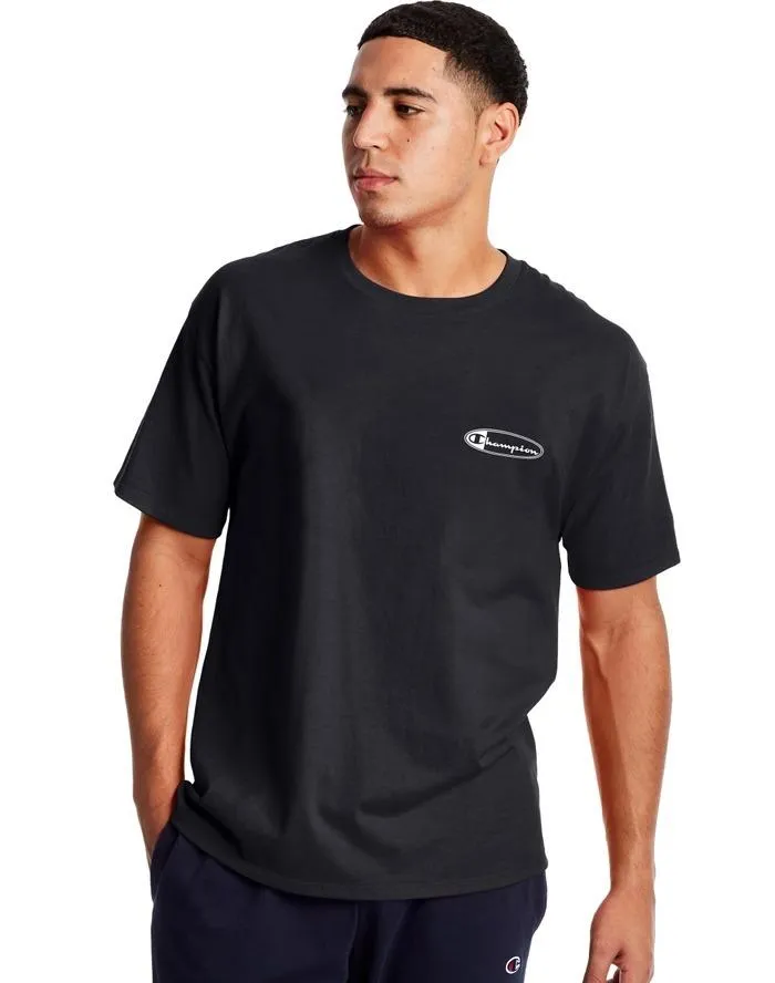 Champion Oval Script Logo Classic Jersey Tee Black GT23H 586318 003