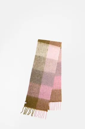 Check Mincho Scarf Sage Green