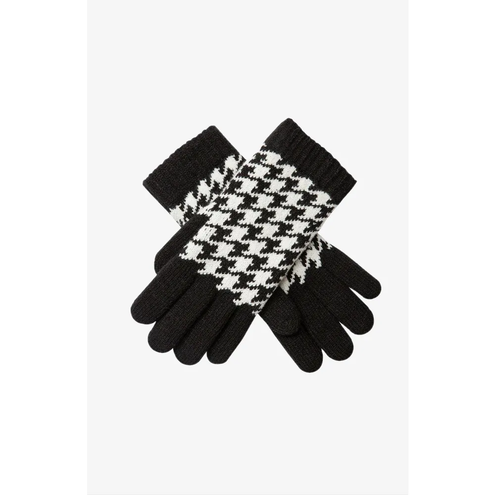 Dents - Women’s Jacquard Dogtooth Pattern Knitted - Gloves