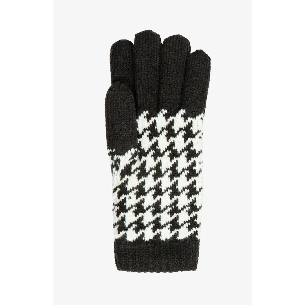 Dents - Women’s Jacquard Dogtooth Pattern Knitted - Gloves