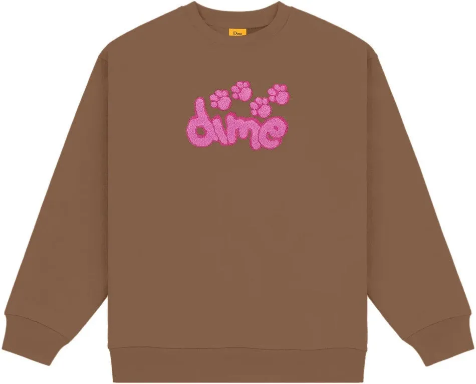 Dime Pawz Chenille Crew / Brown
