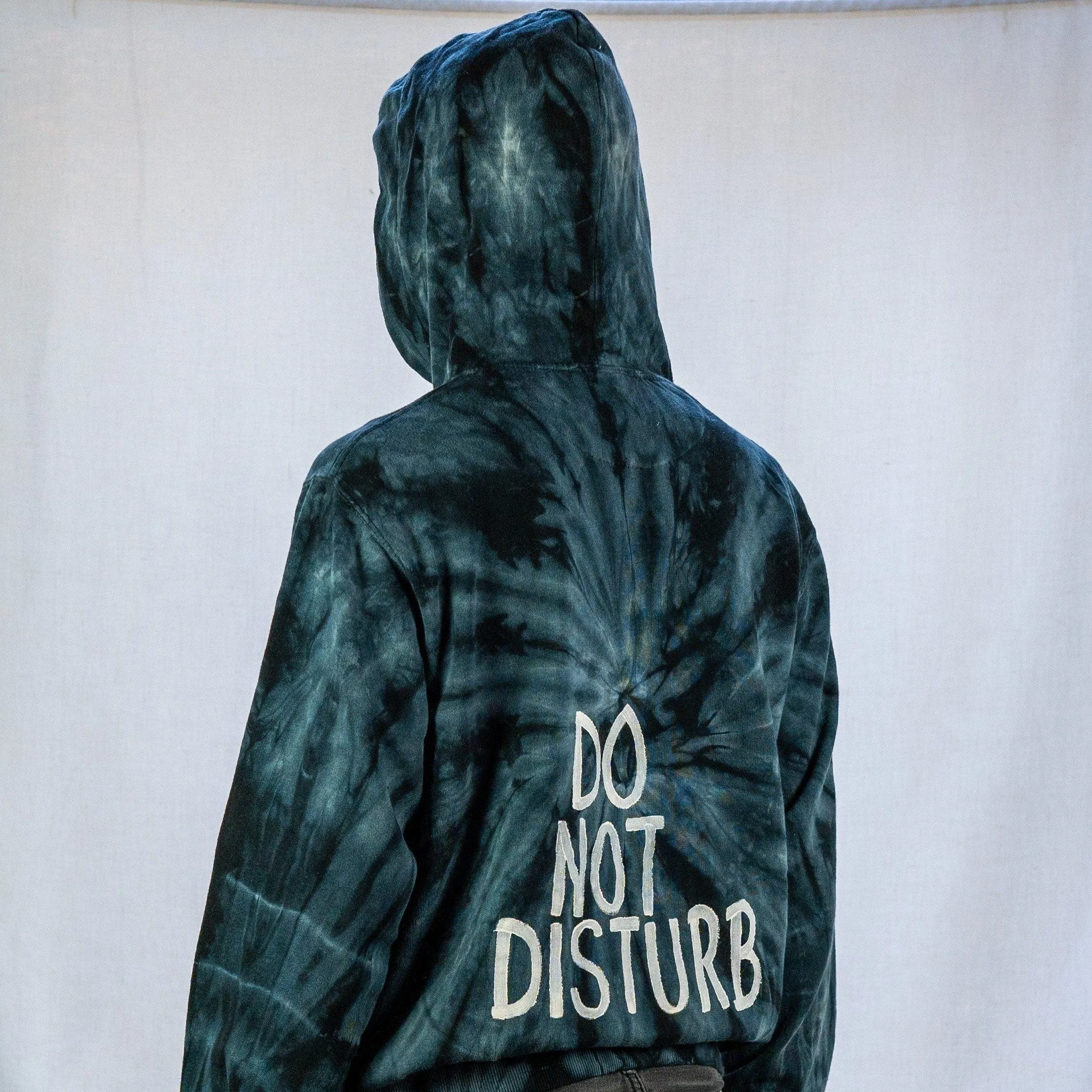 'DO NOT DISTURB' PAINTED HOODIE