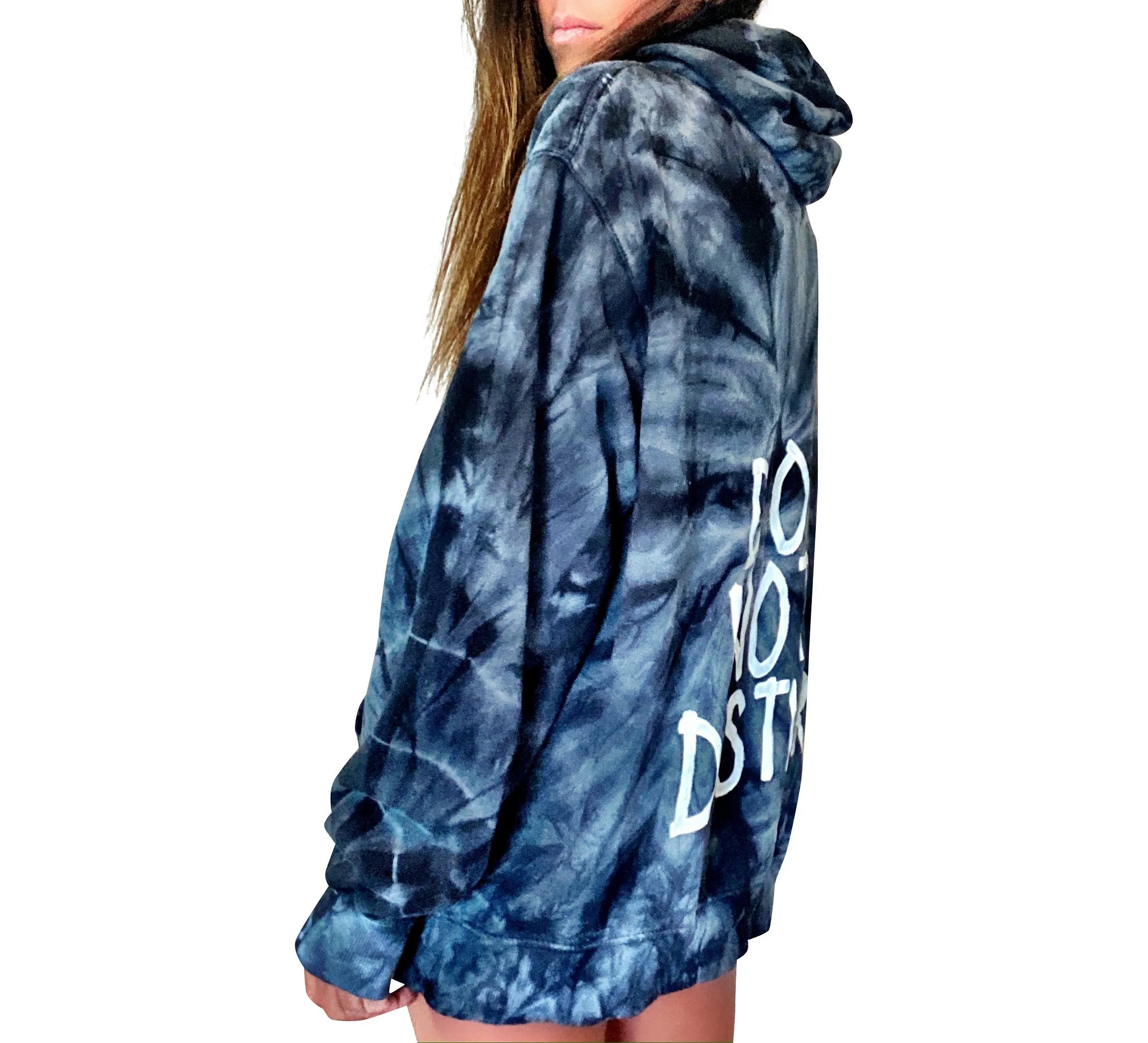 'DO NOT DISTURB' PAINTED HOODIE