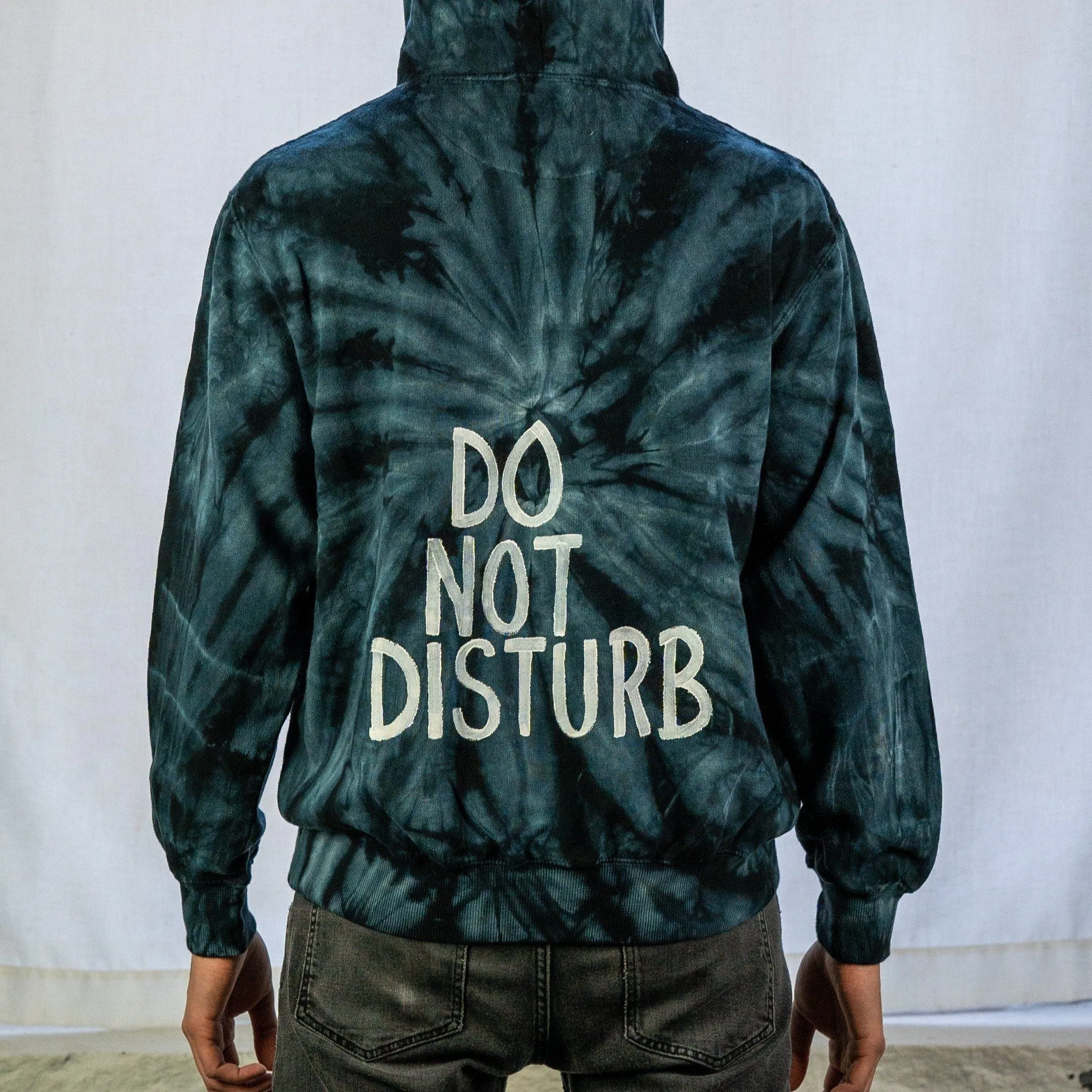 'DO NOT DISTURB' PAINTED HOODIE