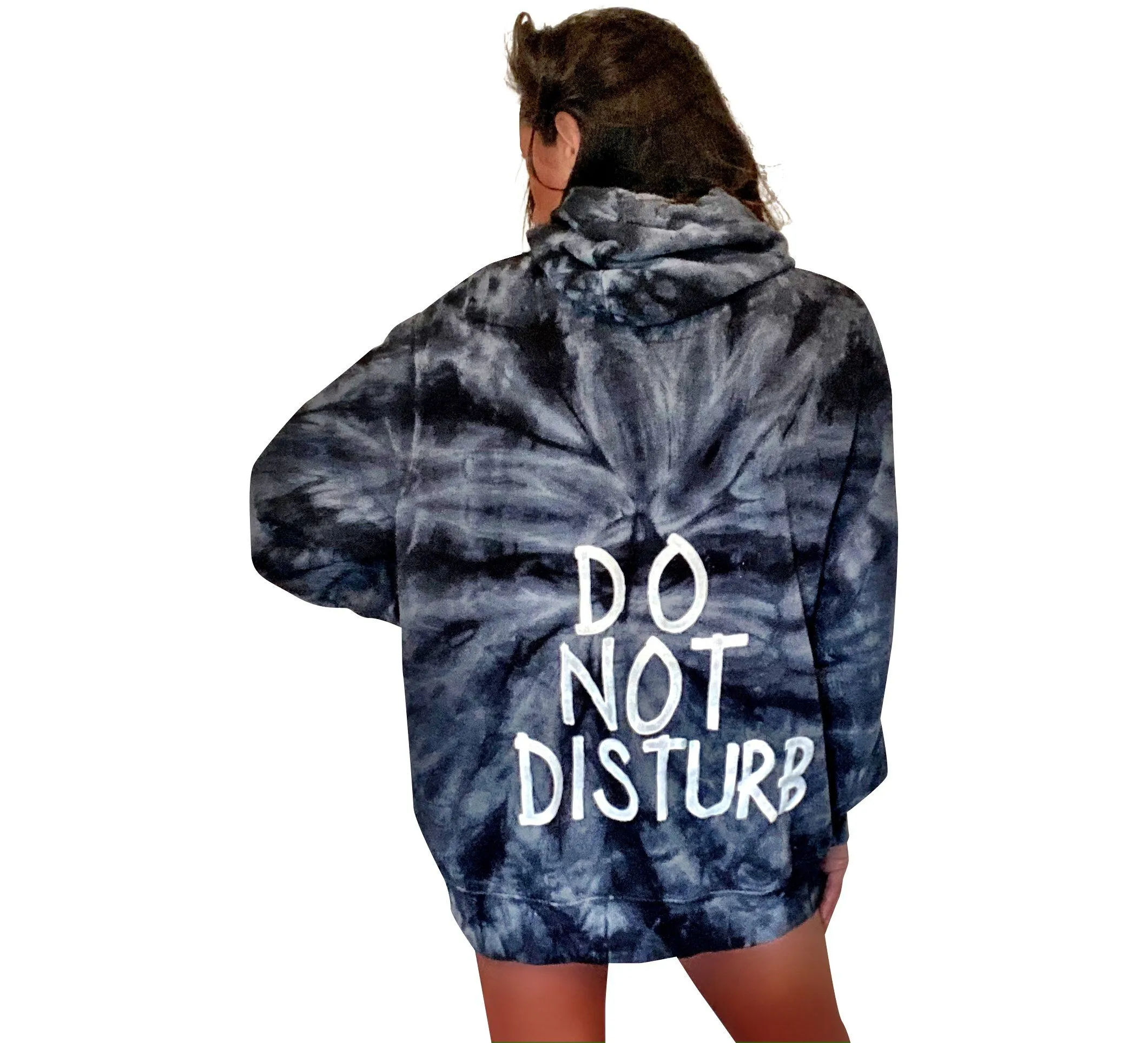 'DO NOT DISTURB' PAINTED HOODIE