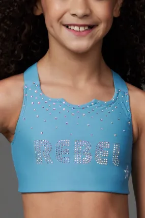 Elenor Sports Bra in Arctic Blue