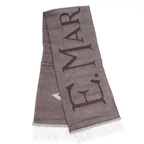 E.Marinella Wool Scarf with Logo Motif