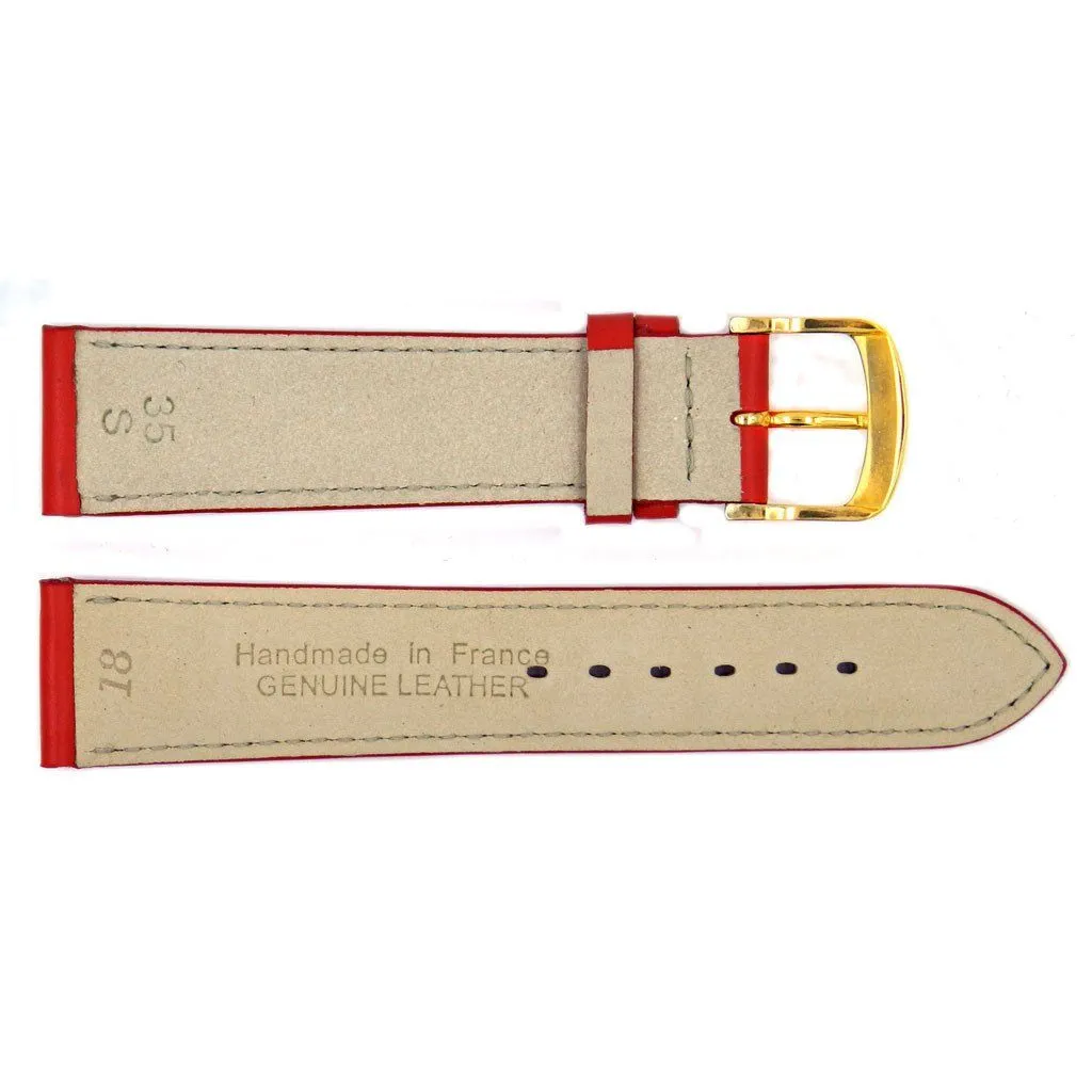 Euro Collection Handmade Genuine Smooth Leather Short Watch Strap