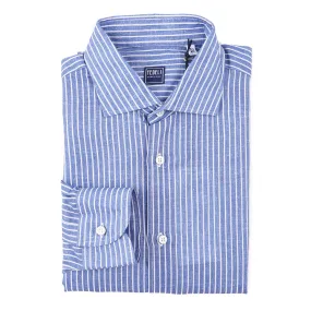 Fedeli Striped Linen-Cotton Shirt